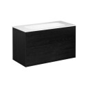 Gustavsberg Artic møbelpakke 100x47 cm sort eik/hvit