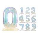 Folat Tallballonger på stativ Iridescent Tall 5 62950