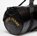 Fred Perry Tonal Classic Barrel Bag Black/Gold