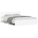 vidaXL Sengeramme med hodegavl hvit 140x190 cm 8721012247147