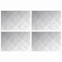  Sjekkplater 4 pcs sølv 30 x 20 cm Aluminium