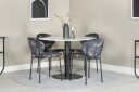 Venture Home Spisegruppe Netanya 106 cm + 4 Capmany Spisestoler  