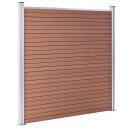 vidaXL Hagegjerde WPC 699x186 cm brun