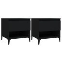  Sidebord 2 stk svart 50x46x50 cm konstruert tre 8720845668969