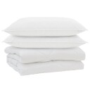 vidaXL Dyne med pute 3 stk. Hvit Mikrofiber