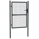 Hageport av netting galvanisert stål 100x125 cm grå