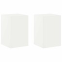 vidaXL Planteholder 2 pcs Hvit 40 x 40 x 60 cm Stål