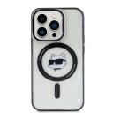 Karl Lagerfeld iPhone 15 Pro 6,1" Hardcase Transparent Med Magsafe Choupette