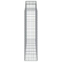 vidaXL Gabionkurv buet 200x50x160/180 cm galvanisert jern