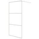 Dusjvegg hvit 100x195 cm klart ESG-glass