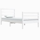 vidaXL Sengeramme hvit heltre 90x200 cm