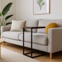 C formet sidebord – trelignende topp metallramme