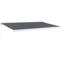 vidaXL Uttrekkbar markise antrasitt 5x3 m stoff og aluminium