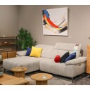 Hjørnesofa HOME4YOU Luzern elektrisk recliner Lys grå Venstre hjørne   lysegrå
