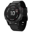 Garmin Fenix 6/5/5 Plus Lær Klokkereim - Svart