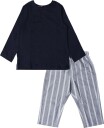 Mango Striped Pyjama Set   NAVY   116