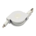 ELETRA USB-LIGHTNING RETRACTABLE 1M HVIT