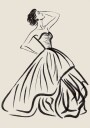 Elegant Woman Sketch Plakat Plakat / 100x150cm