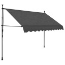 vidaXL Manuell uttrekkbar markise med LED 300 cm antrasitt