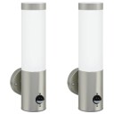  Utendørs Vegglamper 2 Pcs Sølv 12 X 7.5 29cm Rustfritt Stål