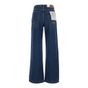 Roy Roger's Marta Wide Jeans Blå med Vide Ben og Logo-Patch