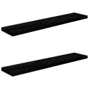 vidaXL Flytende vegghyller 2 stk h?yglans svart 120x23,5x3,8 cm MDF