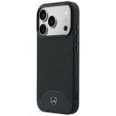 Mercedes-etui i skinn med treimitasjon og Curve MagSafe til iPhone 17 Pro Max Svart