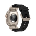 Tech-Protect Apple Watch (42 / 44 / SE / 45 / 49 mm) Delta Pro Silikonstropp - Svart / Titanium