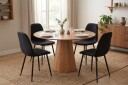 Siena spisegruppe rund 110 cm eik med 4 Nibe spisestoler - Eik