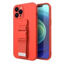 Hurtel Rope Case Silikon Lanyard Cover Veske Lanyard Strap For Samsung Galaxy S22 Ultra Red