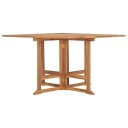 vidaXL Sammenleggbart hagespisebord 110x110x75 cm heltre teak