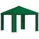 vidaXL Paviljong 3 x 3 m Grønn Polyester og stål 190 gsm