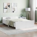 vidaXL Sengeramme med hode- og fotgavl hvit 120x200 cm 8721012156968
