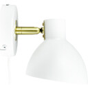 Dyberg Larsen Lilje Vegglampe Hvit/ Messing