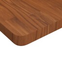  Firkantet bordplate mørkebrun 50x50x4 cm behandlet heltre eik 343075