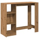  Barbord med hylle artisan eik 124x46x103,5 cm konstruert tre 8721158386878