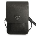 Guess Håndveske Svart Saffiano Triangle for Dame og Herre med PC-Bagasje