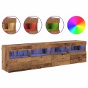  TV Veggskap 2 pcs Gamle tre 80 x 30 x 40 cm Konstruert tre