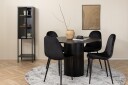 Venture Home Bianca Spisegruppe 110 cm Rund med 4 Polar Stoler Sort