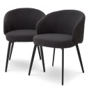 Lloyd lenestol bouclé black 2 pk