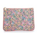 Fan Palm Rosie Flower Cotton Clutch