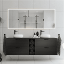Vikingbad MIE 140DBL GH Servantskap Ramme sort eik