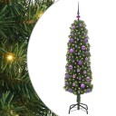  Kunstig juletre med 150 LED grønn 150 cm PVC og stål og plast