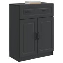  Serviesskap med skuff Svart 66 x 34,5 x 87 cm Konstruert tre