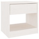 vidaXL Nattbord hvit 40x31x40 cm heltre furu
