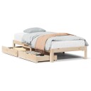  Sengeramme med skuffer 100x200 cm heltre furu