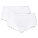Calida Truser 2P Iconics Midi Brief Hvit bomull 42 Dame