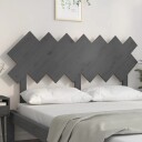 vidaXL Sengegavl grå 141x3x80,5 cm heltre furu