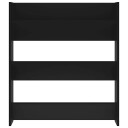 vidaXL Veggskoskap svart 80x18x90 cm sponplater