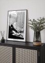 High Heels City Skyline Black and White Fashion Plakat Plakat / 21x30cm